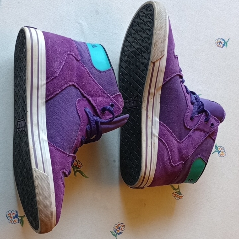 Supra Purple High-Top Sneakers Size 10.5 Used - Picture 3 of 8